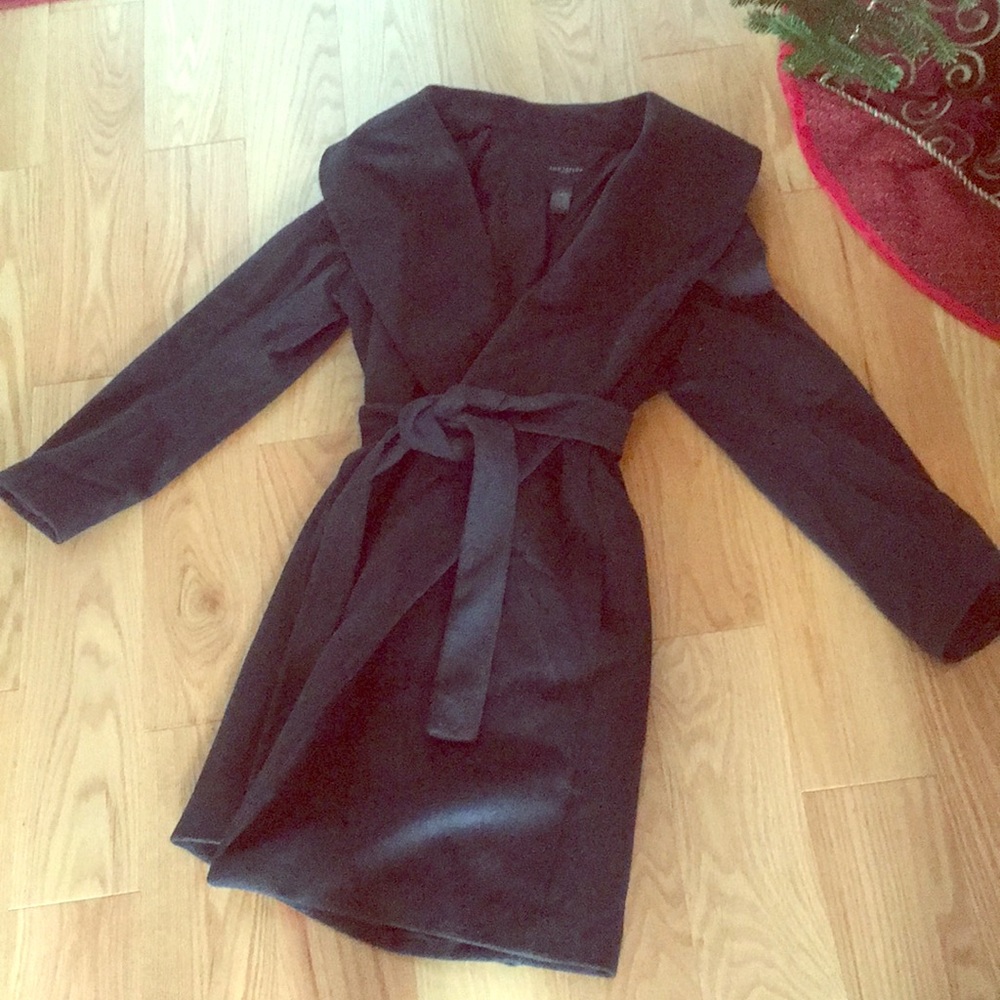 Women’s Lg Ann Taylor gray wrap coat